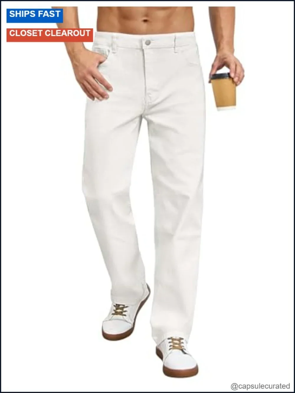 Men's Regular Fit Stretch Jeans Straight Leg 5-Pocket Classic Comfort Flex Denim